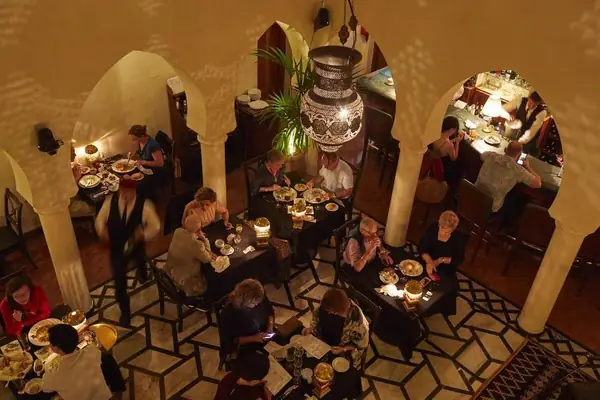 Dining room of Rick's Café, Casablanca