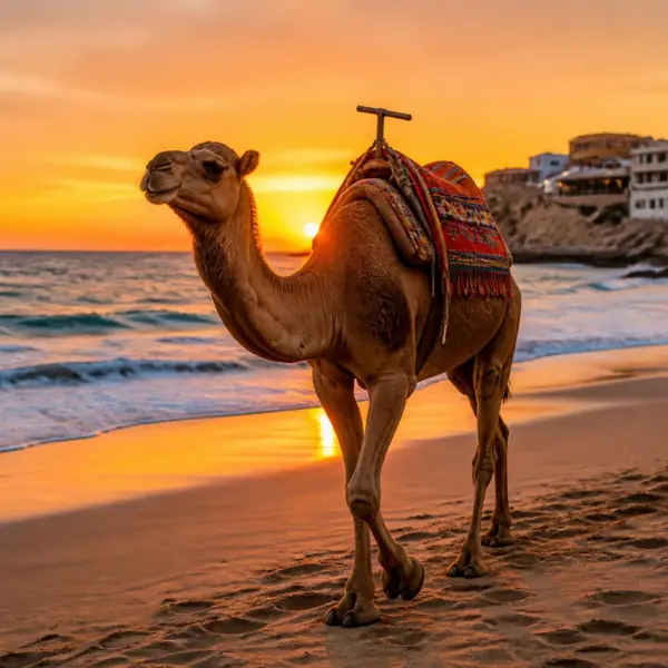 Camel on Taghazout beach