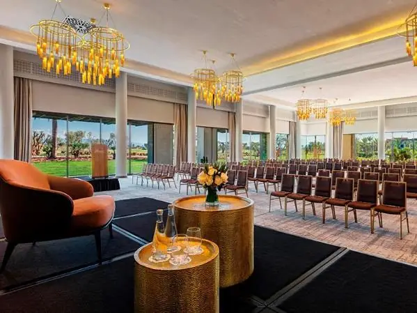 Reception area of a partner hotel, Marrakech