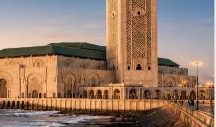 Hassan II mosque by the ocean, Casablanca