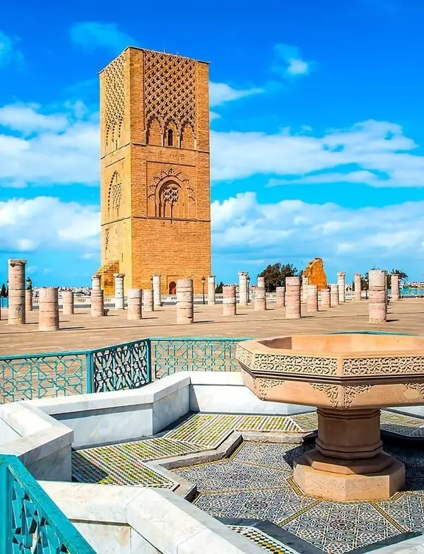 Hassan Tower and the columns of the esplanade, Rabat